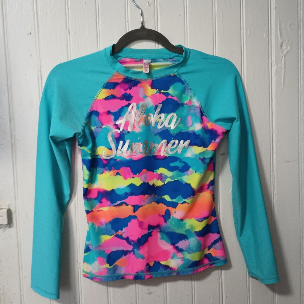Aloha Summer Kids Swim Shirt - Multicolor